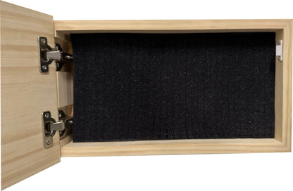 Bellewood Designs - American Flag Decorative & Secure Wall-Mounted Gun Cabinet (Carbon Gray)
