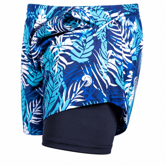 Dry Pocket Caribbean Palms - Waterproof Pocket Swim Shorts - Athletic Liner