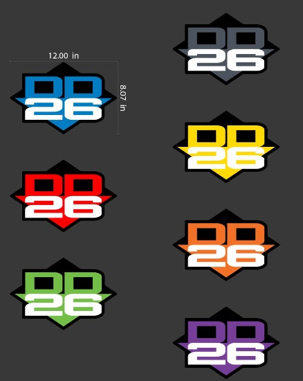 DD26 Fishing Carpet Decal 12" x 8"