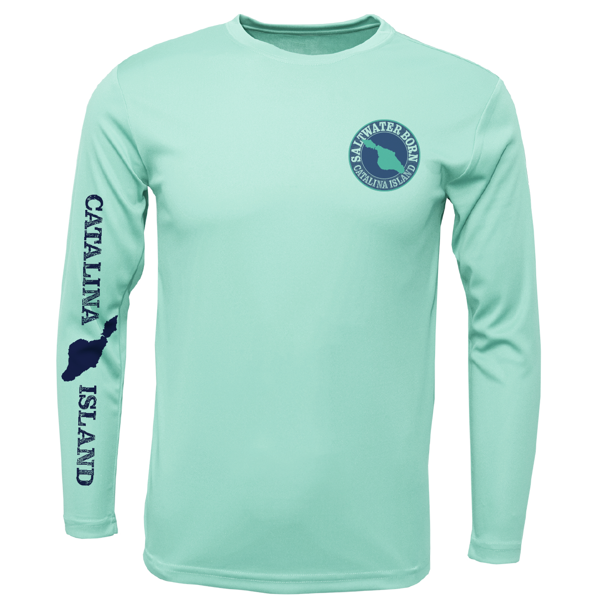 Saltwater Born Catalina Island Blue Marlin Long Sleeve UPF 50+ Dry-Fit Shirt