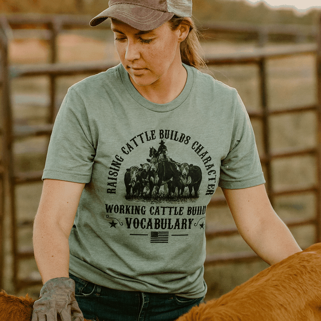 Steadfast American - Working Cattle Builds Vocabulary T-Shirt