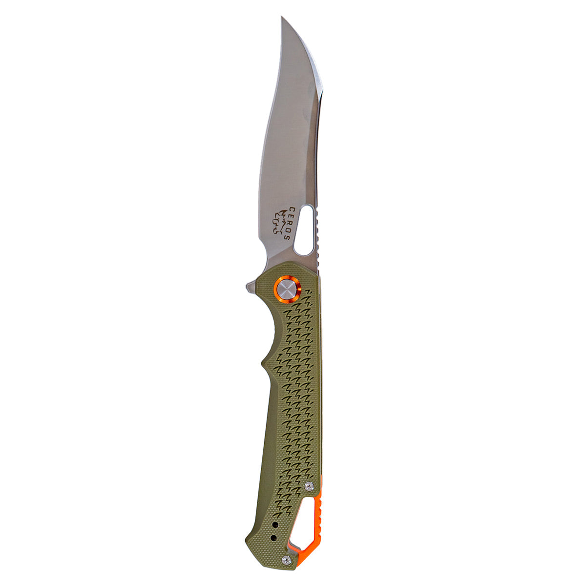MUCITUP MUCTAC Ceros - Folding EDC | D2 Steel | OD Green G10 Handle | Liner Lock Design