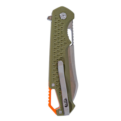 MUCITUP MUCTAC Ceros - Folding EDC | D2 Steel | OD Green G10 Handle | Liner Lock Design