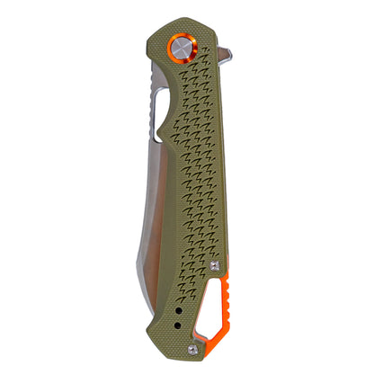 MUCITUP MUCTAC Ceros - Folding EDC | D2 Steel | OD Green G10 Handle | Liner Lock Design