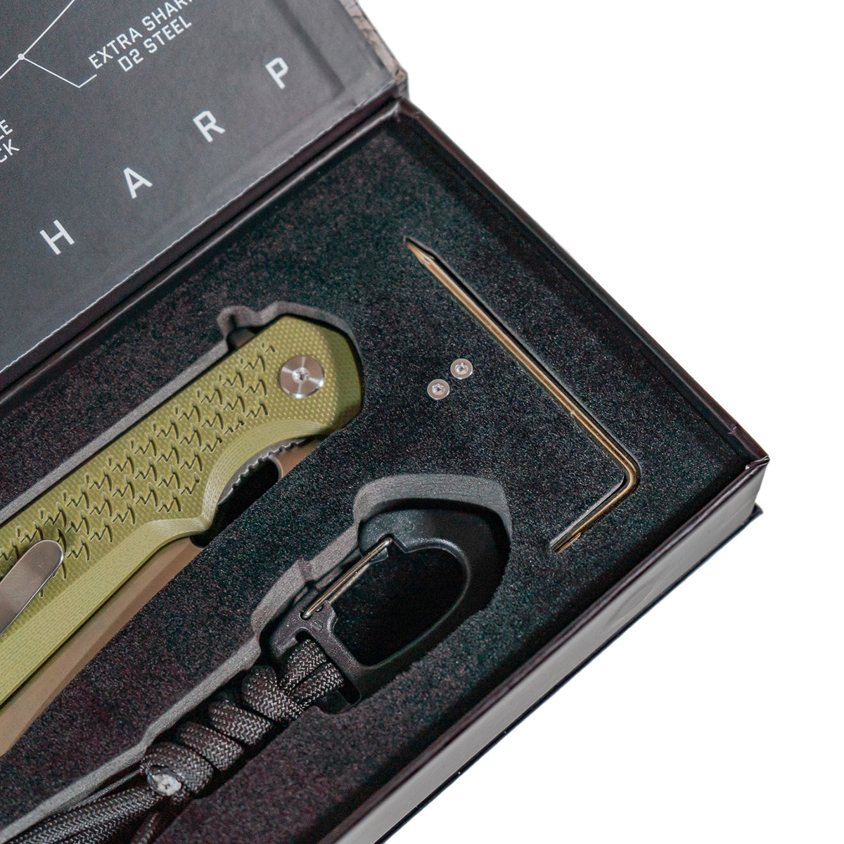 MUCITUP MUCTAC Ceros - Folding EDC | D2 Steel | OD Green G10 Handle | Liner Lock Design