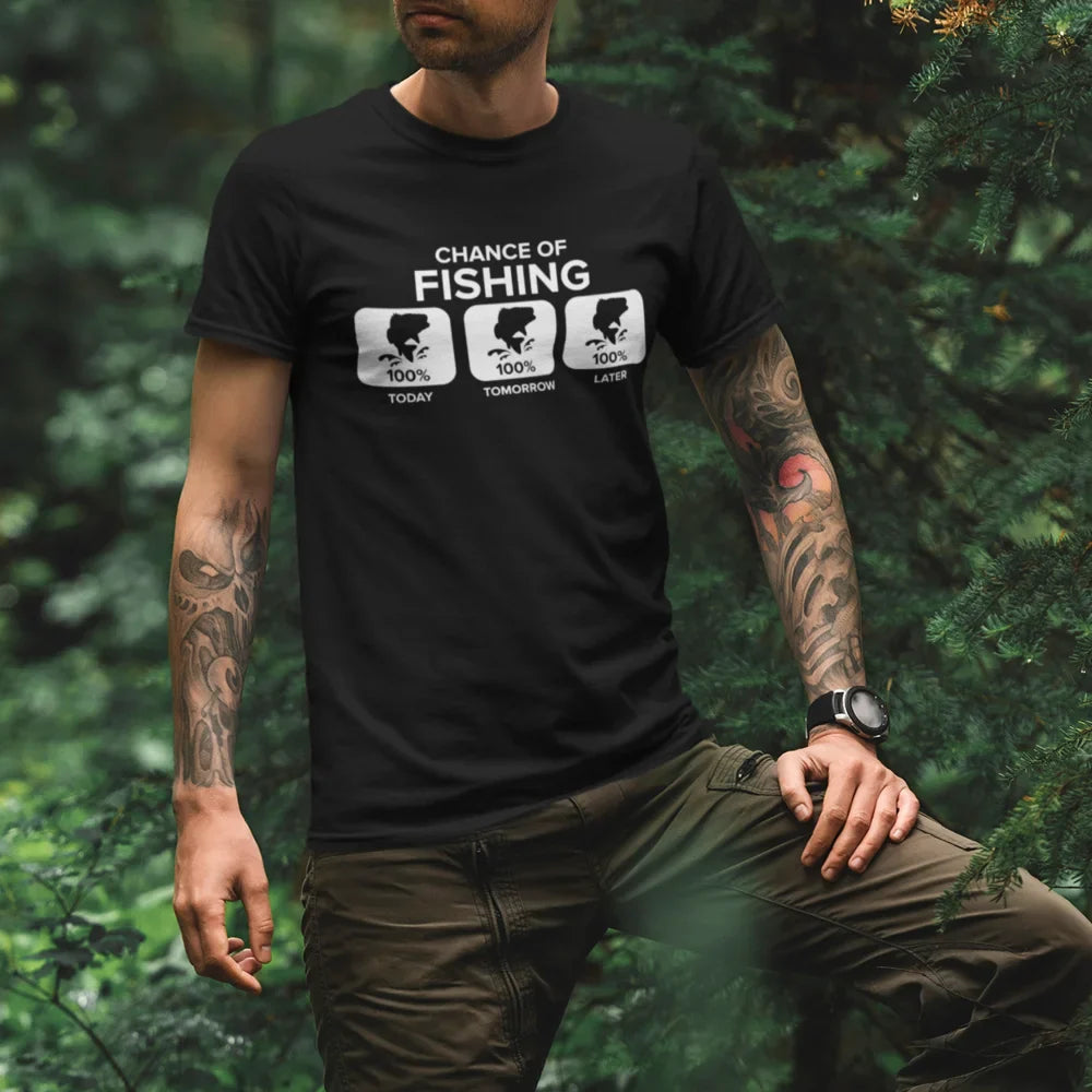 Outdoorzees Chance of Fishing Man T-Shirt