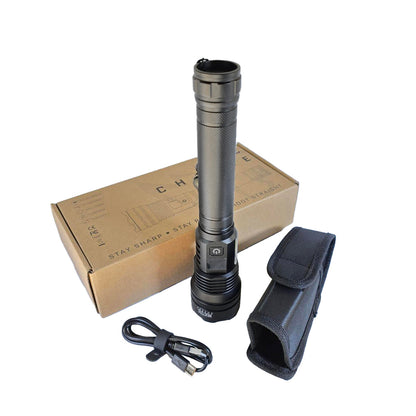 MUCITUP Muctac CHARGE Flashlight, 5000+ LMS, Zoomable, LED, USB, IP65, Aluminum Alloy