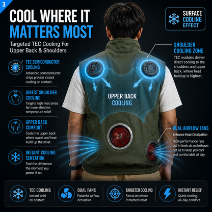 LITEGUEST High-Tech Cooling Vest with TEC Modules & Turbo Fans