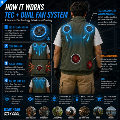 LITEGUEST High-Tech Cooling Vest with TEC Modules & Turbo Fans