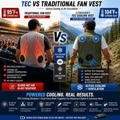 LITEGUEST High-Tech Cooling Vest with TEC Modules & Turbo Fans