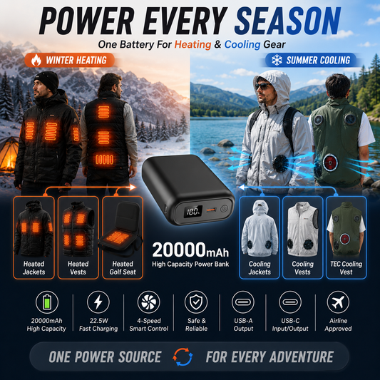 LITEGUEST™ 20,000mAh Ultra-Compact Fast Charging Power Bank – 22.5W USB-C