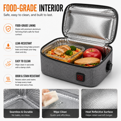 LITEGUEST USB Heated Lunch Bag – Portable Waterproof Outdoor Lunch Bag