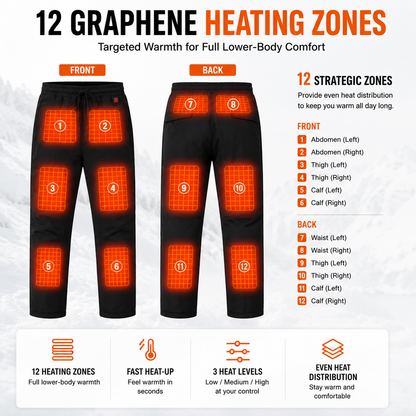 LITEGUEST Smart Heated Pants Fast Heating Windproof Warm for Winter