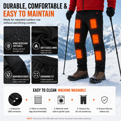LITEGUEST Smart Heated Pants Fast Heating Windproof Warm for Winter