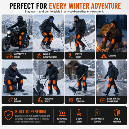 LITEGUEST Smart Heated Pants Fast Heating Windproof Warm for Winter
