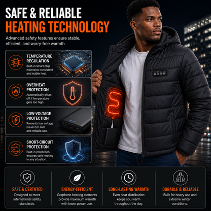 LITEGUEST 27-Zone Smart Heated Down Jacket – Urban Winter Warmth