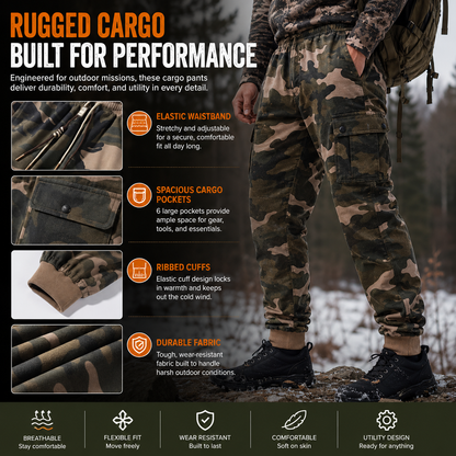 LITEGUEST Heated Pants Cargo Multi-Pocket Outdoor for Winter