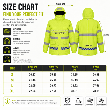 LITEGUEST Smart Heated Reflective Work Jacket for Outdoor Duty