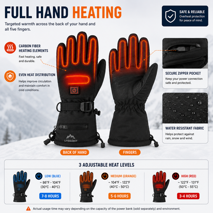 LITEGUEST Heated Gloves – USB-Powered Winter Outdoor Protection