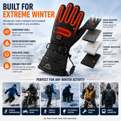 LITEGUEST Heated Gloves – USB-Powered Winter Outdoor Protection