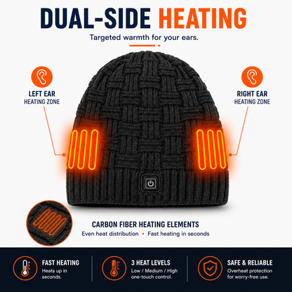 LITEGUEST Heated Thermal Hat – USB-Powered Winter Headgear