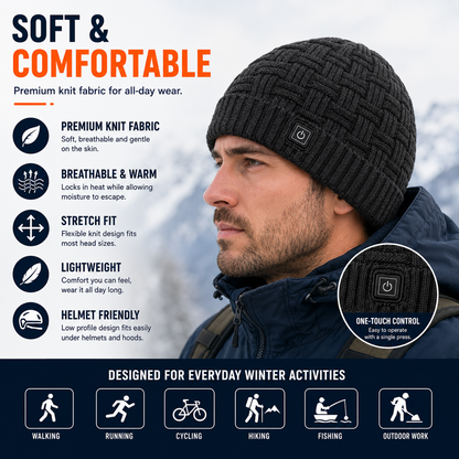 LITEGUEST Heated Thermal Hat – USB-Powered Winter Headgear