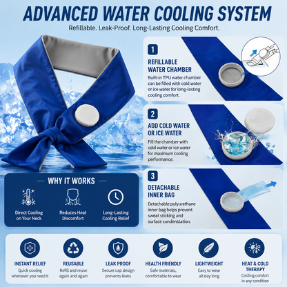 LITEGUEST Summer Water Cooling Neck Wrap – Instant Relief from Heat