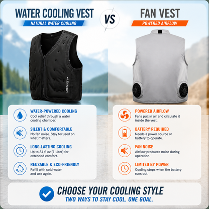 LITEGUEST™ Water Cooling Vest – 12H Chill with 1L Water for Heat Relief