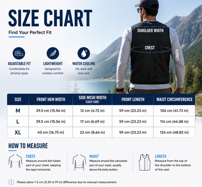 LITEGUEST™ Water Cooling Vest – 12H Chill with 1L Water for Heat Relief