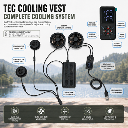 LITEGUEST High-Tech Cooling Vest with TEC Modules & Turbo Fans