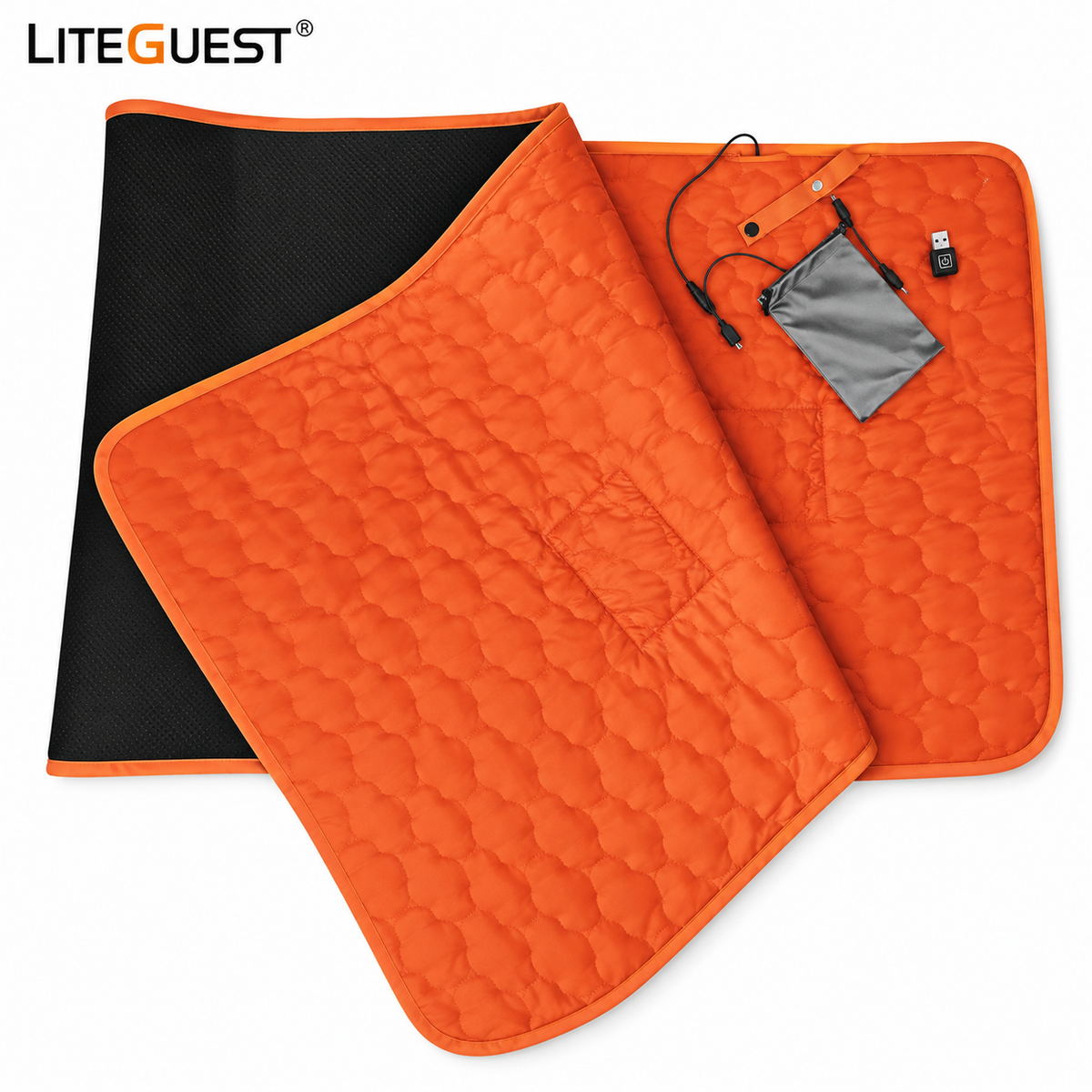 LITEGUEST USB Heated Sleeping Pad Camping Tent Mat for Cold Weather