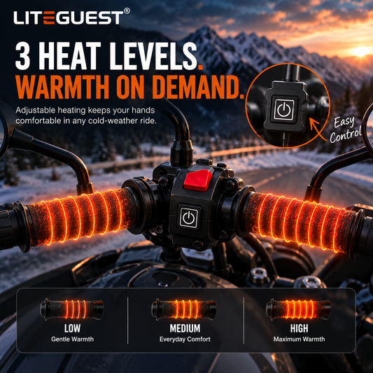 LITEGUEST USB Heated Handlebar Mitts – Winter Riding Warmth