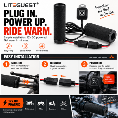 LITEGUEST USB Heated Handlebar Mitts – Winter Riding Warmth