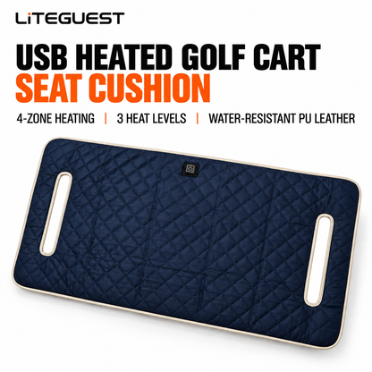 LITEGUEST USB Heated Golf Cart Seat Cushion Winter Warmth Essential