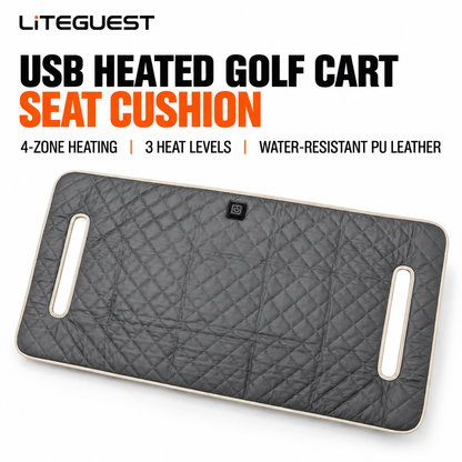 LITEGUEST USB Heated Golf Cart Seat Cushion Winter Warmth Essential