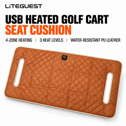 LITEGUEST USB Heated Golf Cart Seat Cushion Winter Warmth Essential