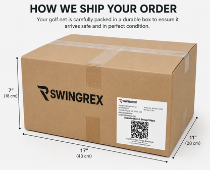 SwingRex 10x7 Golf Practice Net – Golf Hitting Net for Backyard & Garage
