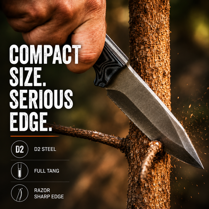 Holtzman's Gorilla Survival "The Silverback" Full Tang D2 Survival Camping Knife Gift Set