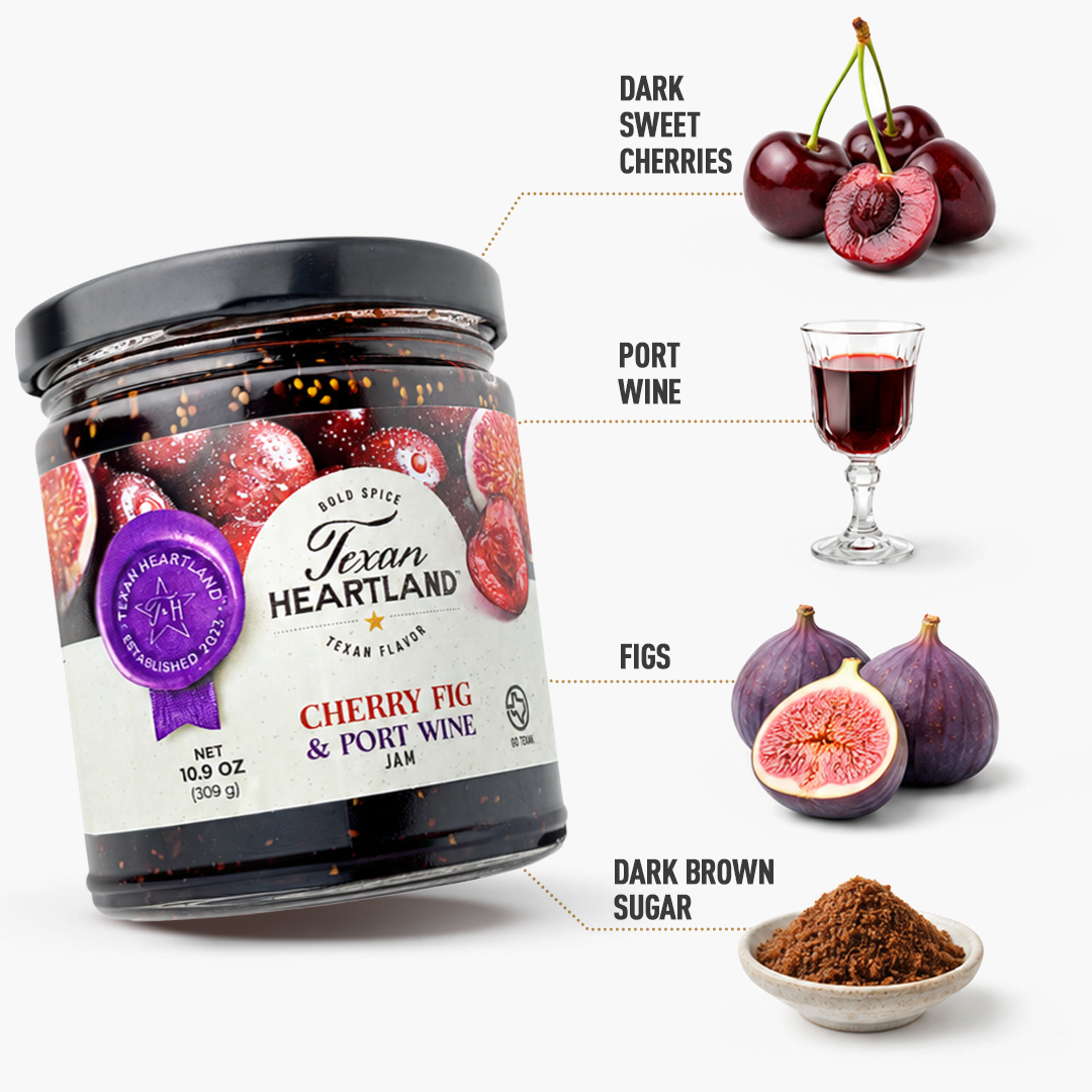 Texan Heartland Cherry Fig & Port Wine Jam