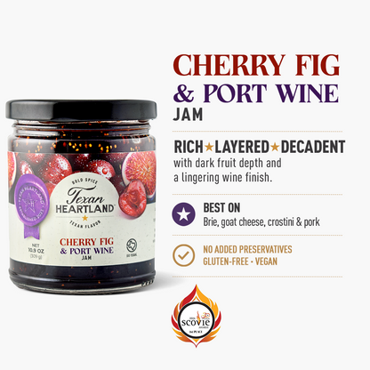 Texan Heartland Cherry Fig & Port Wine Jam