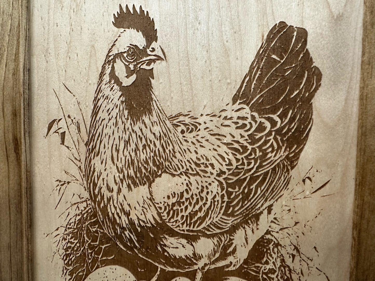 Bellewood Designs - Hidden Gun Safe Chicken and Eggs Farmhouse Scene
