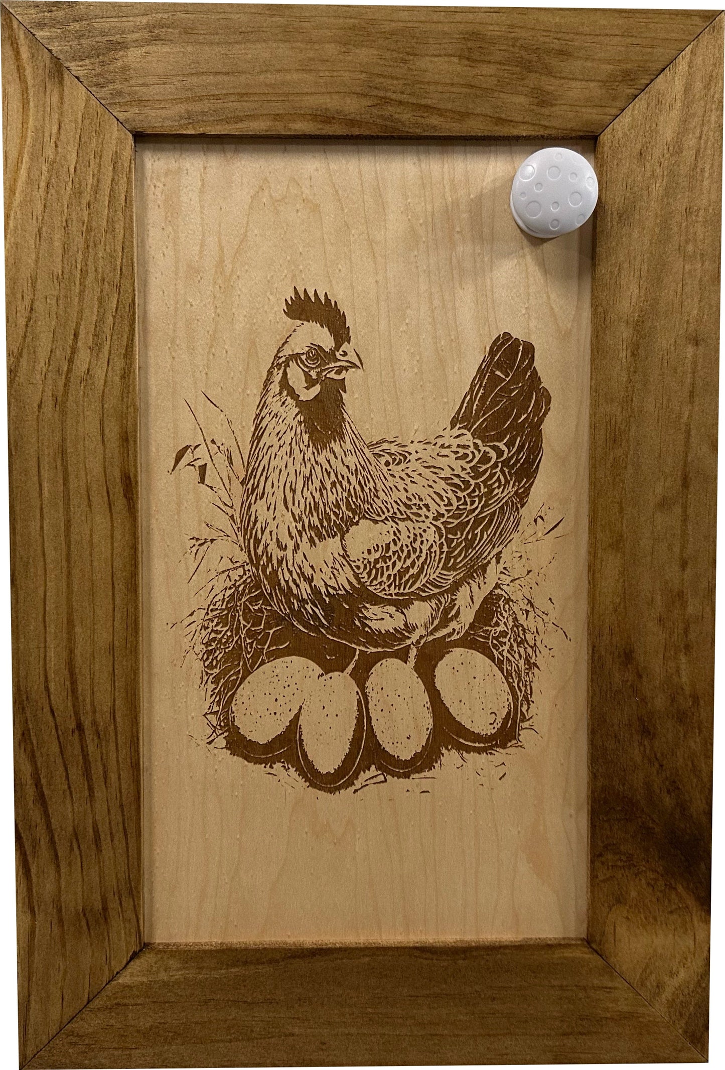 Bellewood Designs - Hidden Gun Safe Chicken and Eggs Farmhouse Scene
