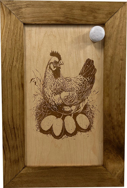 Bellewood Designs - Hidden Gun Safe Chicken and Eggs Farmhouse Scene