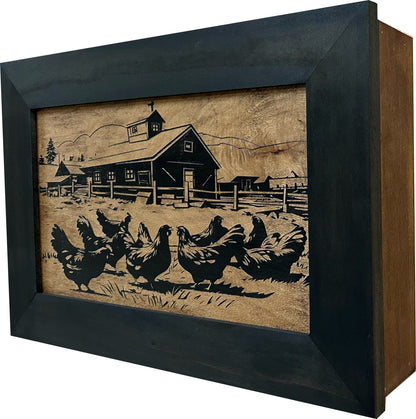 Bellewood Designs - Hidden Gun Storage Cabinet Chicken Farm Design