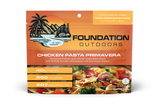 Foundation Outdoors Chicken Pasta Primavera Meal