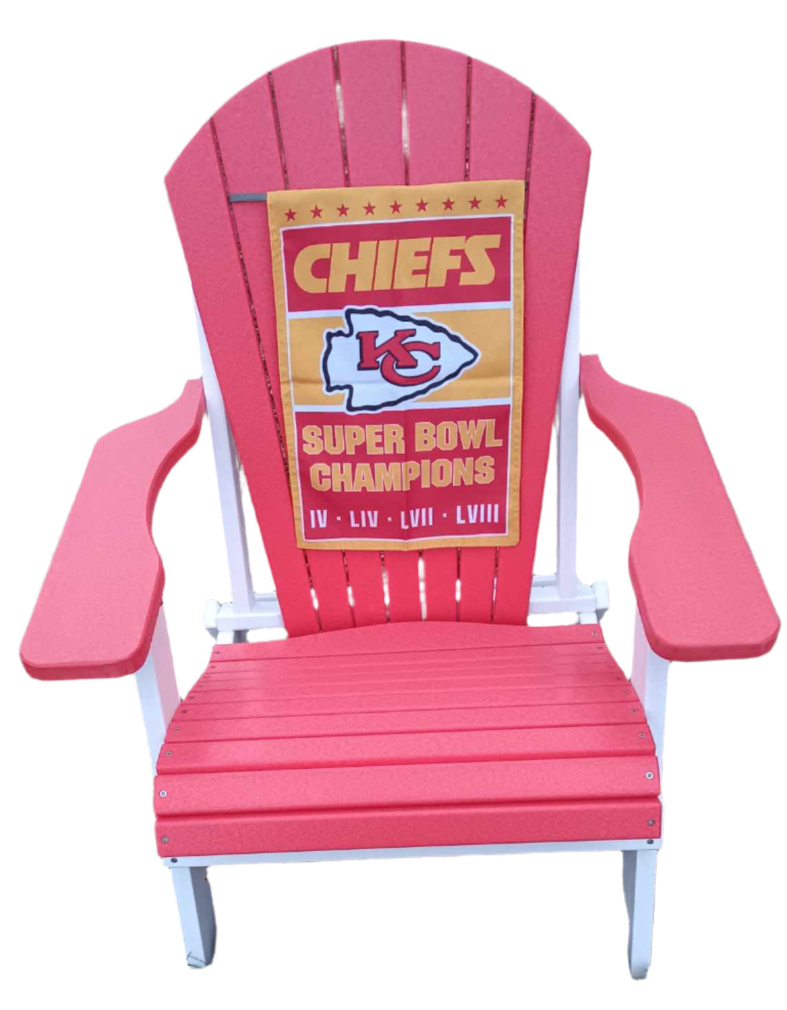 Dutch Country Patio KC Chiefs team color Adirondack Folding Chair
