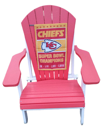 Dutch Country Patio KC Chiefs team color Adirondack Folding Chair