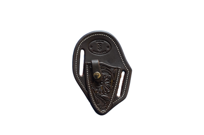 Texas Saddlery Chocolate Floral Knife Sheath with Knife