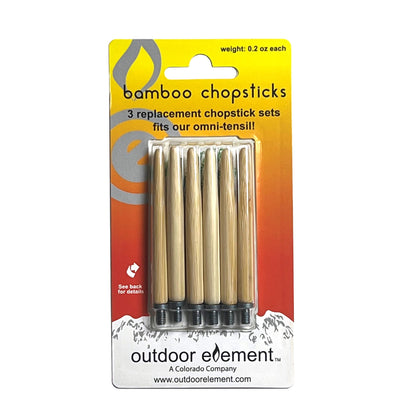 Outdoor Element Chopstick Replacement 6pk, Omni-Tensil