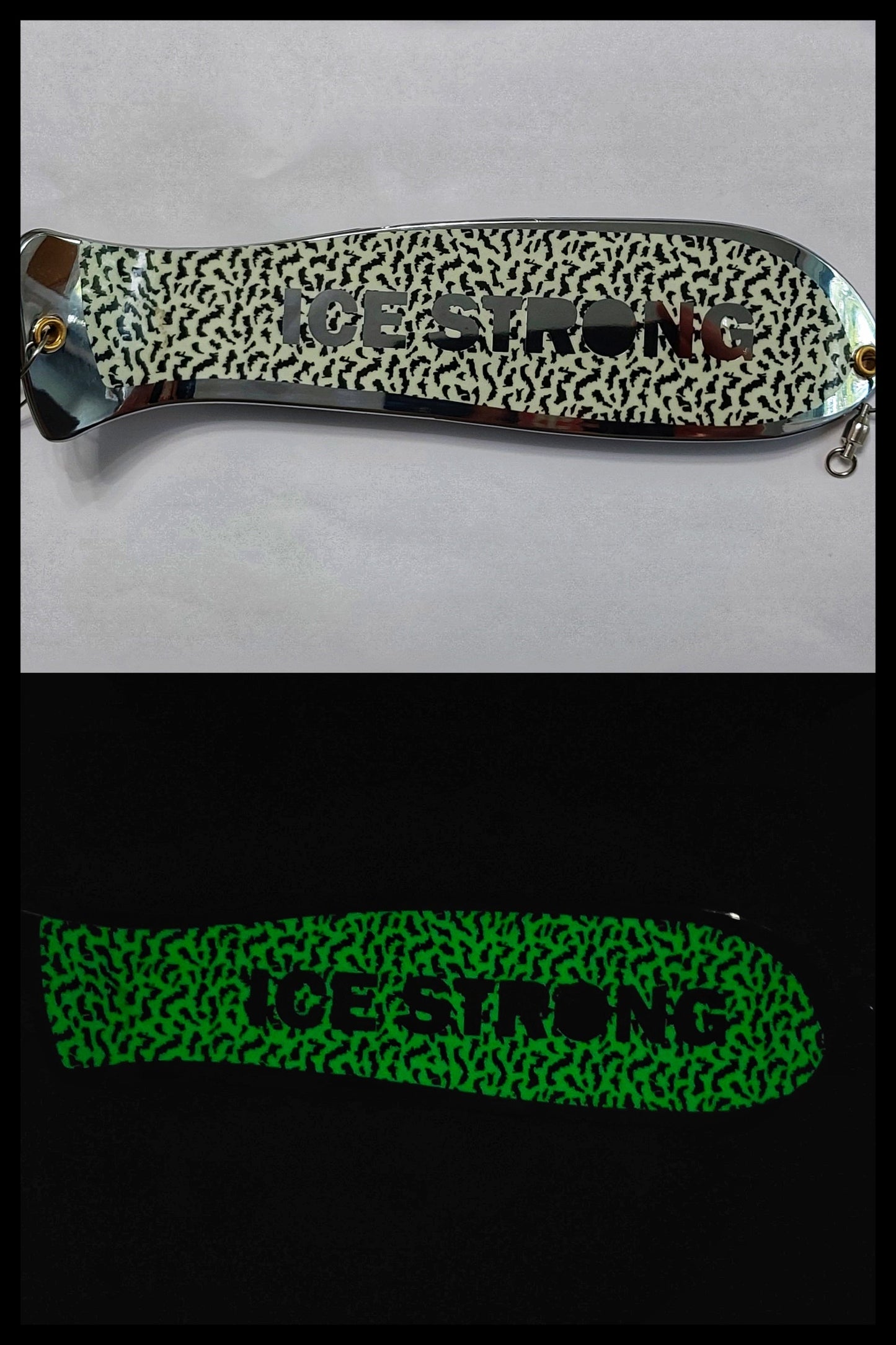 Ice Strong Outdoors - 12" Chrome Dual Fin Fishblade!